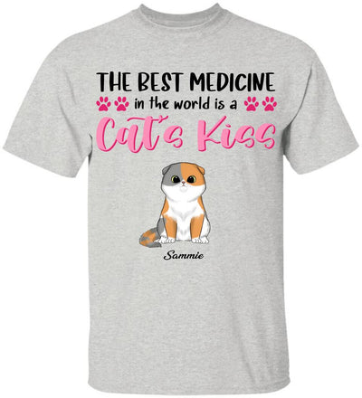 The Best Medicine In The World Is A Cat's Kiss - T-shirt