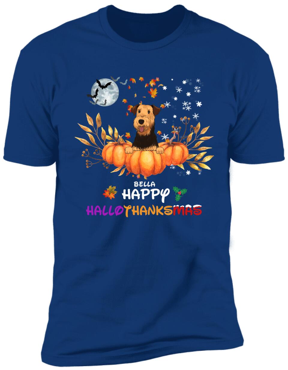 Happy HalloThanksMas, Personalized T-Shirt For Dog Lovers