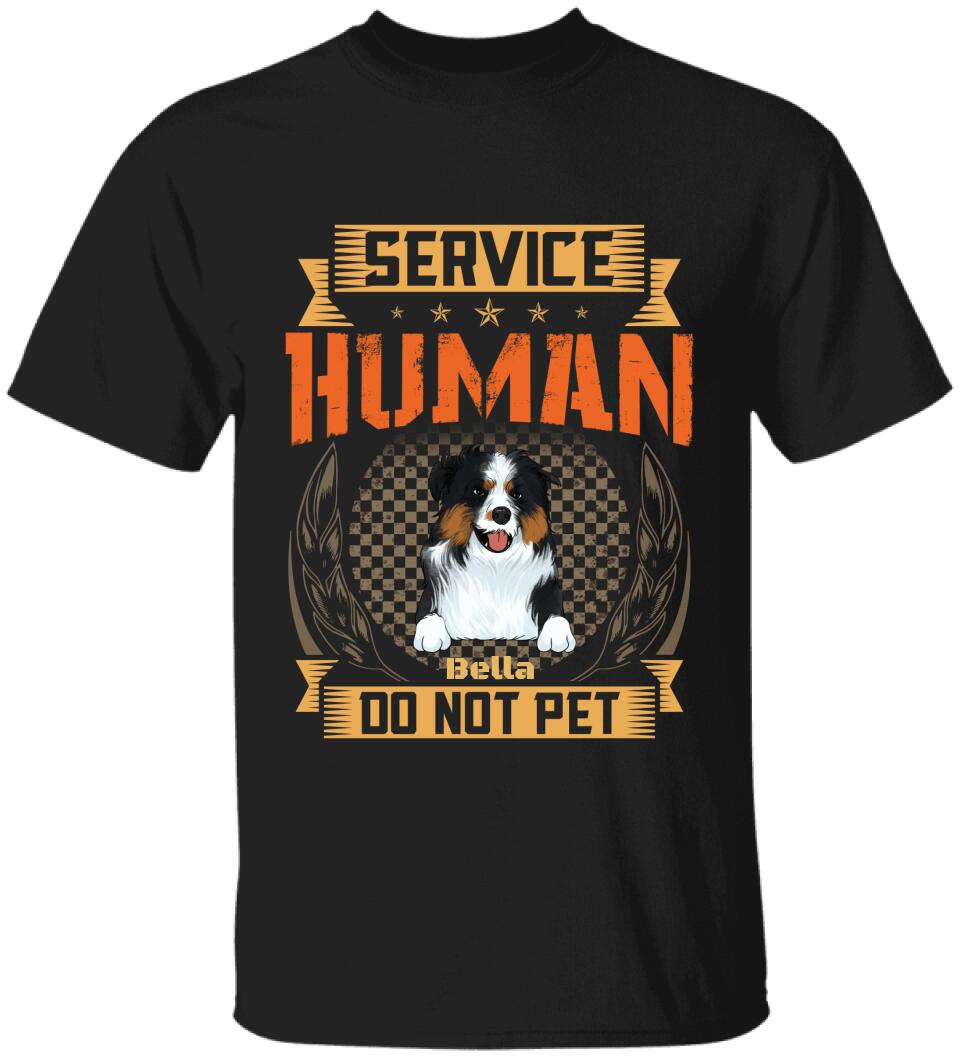 Human Service, Do Not Pet, Personalized T-shirt, Gift For Dog Lovers