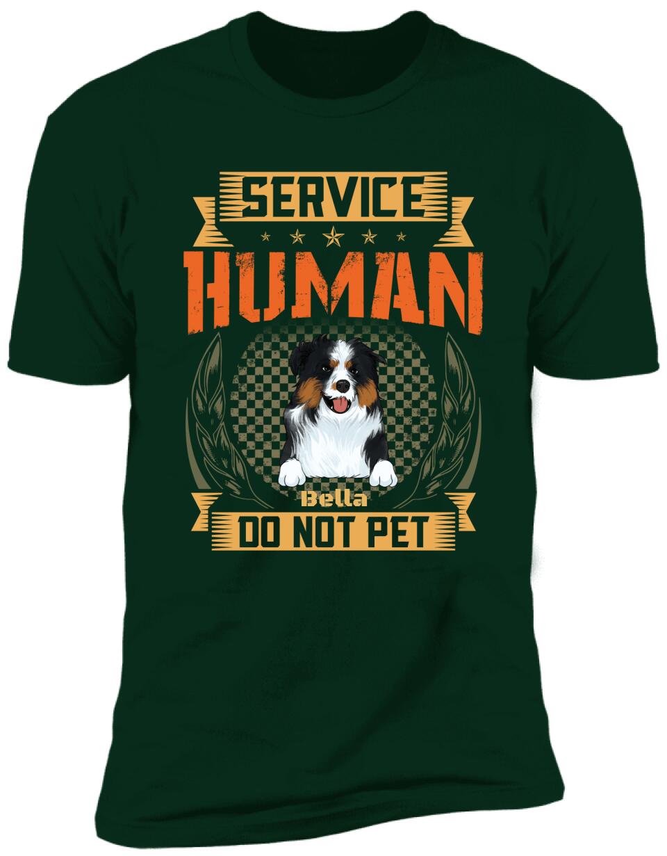 Human Service, Do Not Pet, Personalized T-shirt, Gift For Dog Lovers