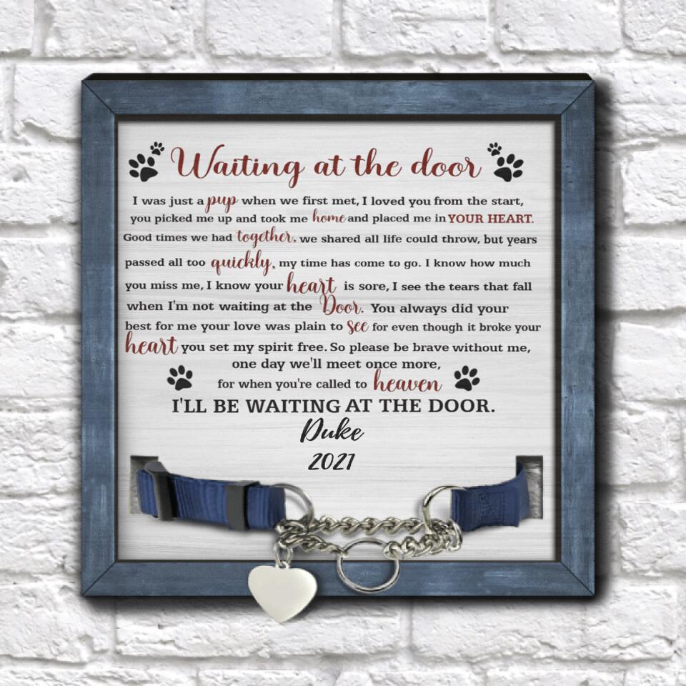 Waiting At The Door Custom Canvas Prints Personalized Memorial Pet