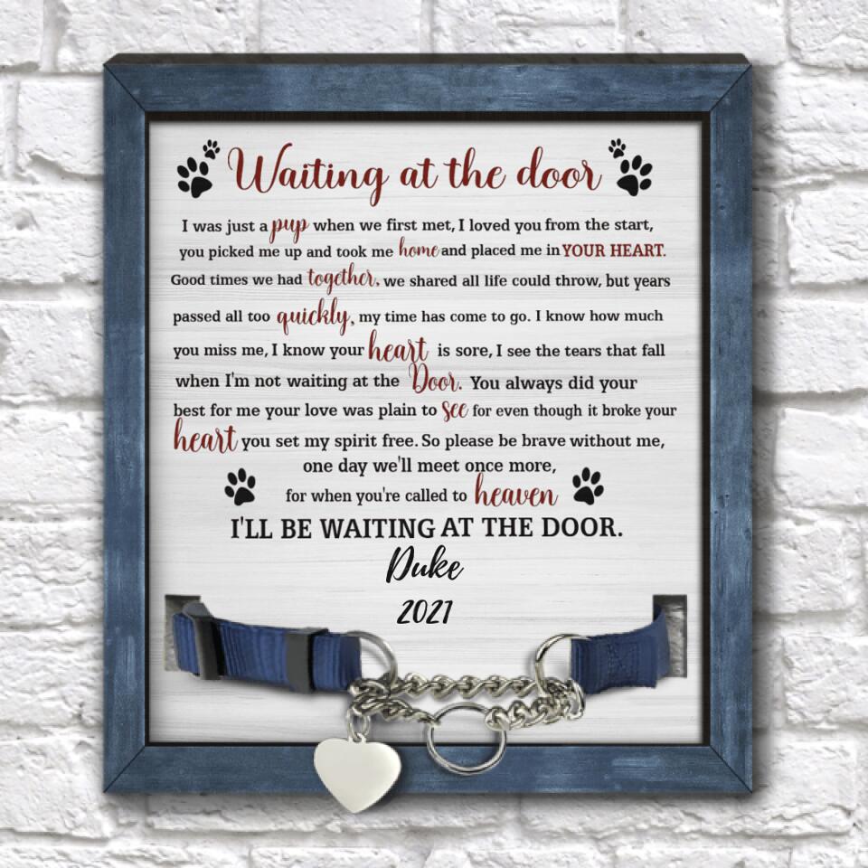 Waiting At The Door Custom Canvas Prints Personalized Memorial Pet