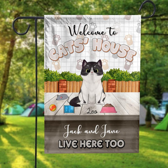 Welcome To The Cats' House - Garden flag