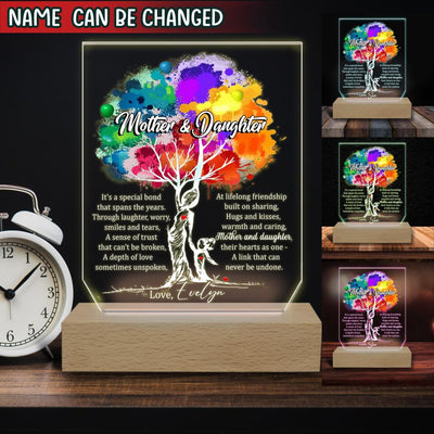 Mother & Daughter It's A Special Bond That Spans The Years.  - Personalized Acrylic Night Light