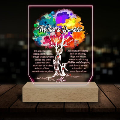 Mother & Daughter It's A Special Bond That Spans The Years.  - Personalized Acrylic Night Light