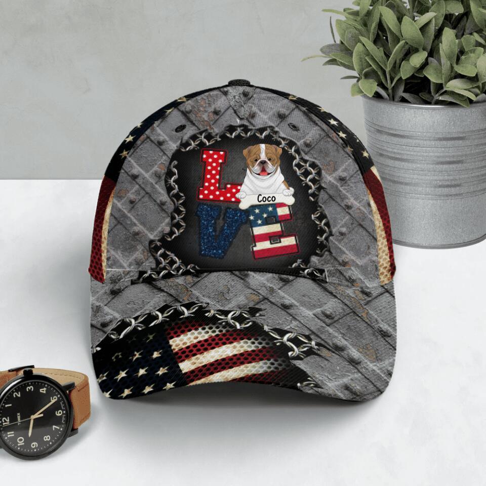 LOVE American- Personalized Classic Cap