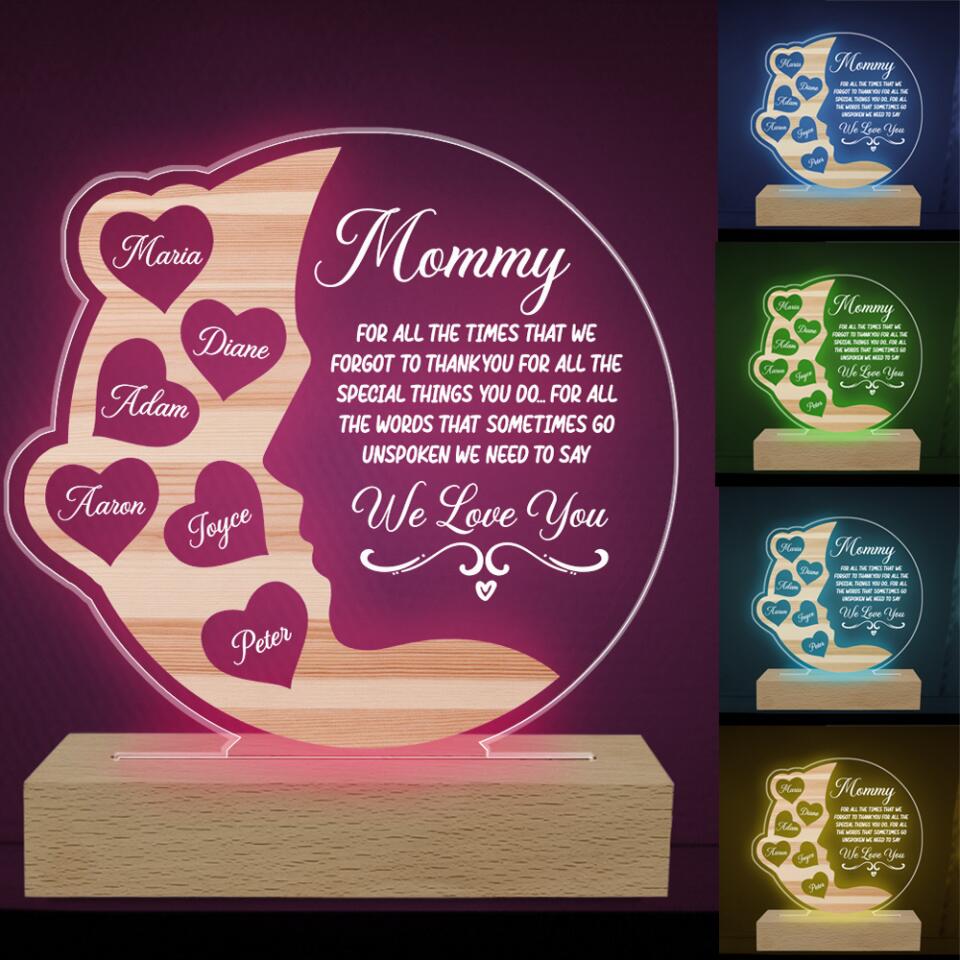 For All The Times That We Forgot To Thank You - Personalized Acrylic Lamp