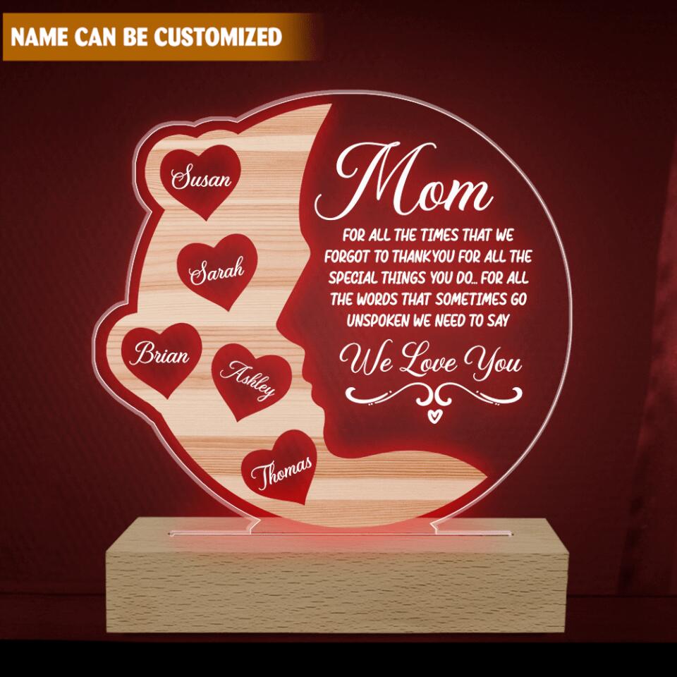 For All The Times That We Forgot To Thank You - Personalized Acrylic Lamp