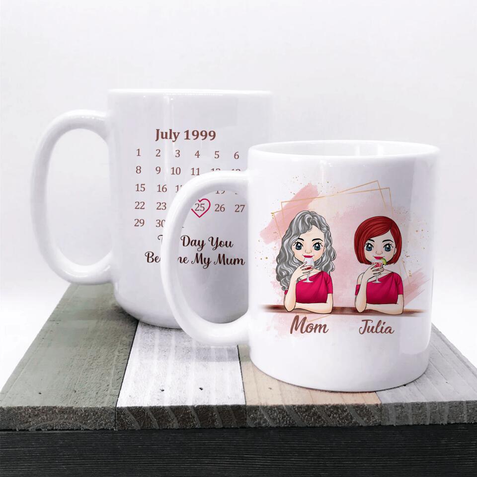 The Day You Became My Mum - Personalized Mug