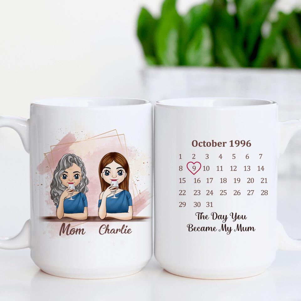The Day You Became My Mum - Personalized Mug