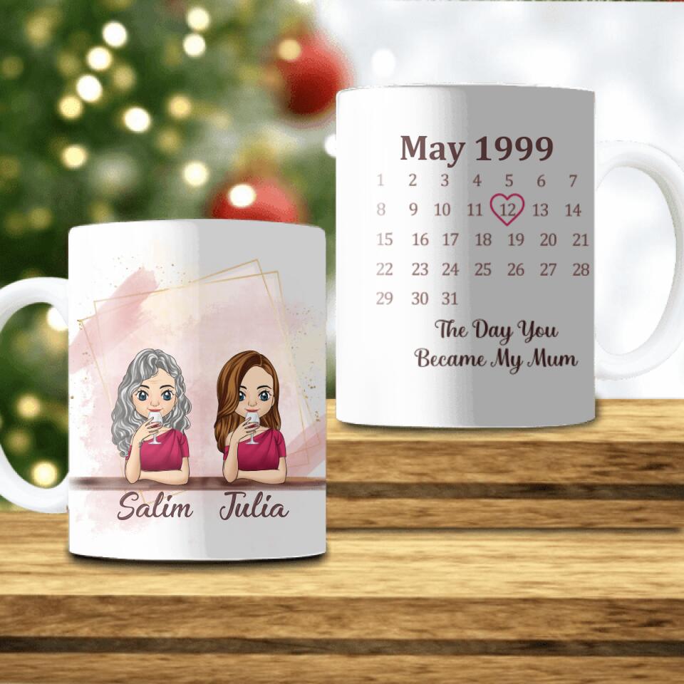 The Day You Became My Mum - Personalized Mug