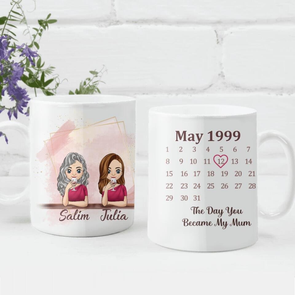 The Day You Became My Mum - Personalized Mug