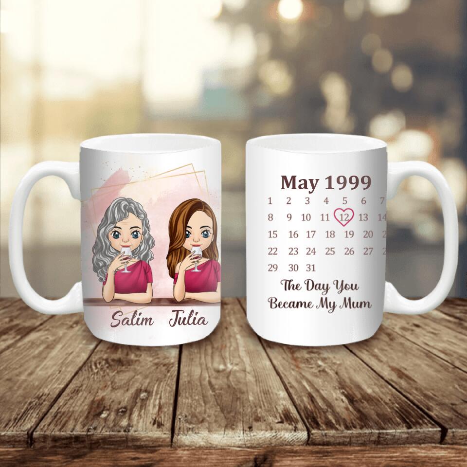 The Day You Became My Mum - Personalized Mug