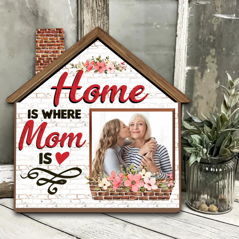 Home Is Where Mom Is - Personalized Door Sign