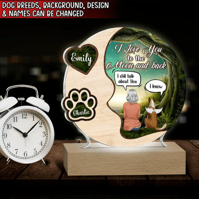 I Love You To The Moon And Back - Personalized Acrylic Night Light