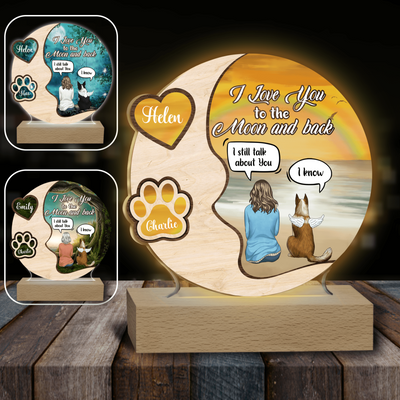 I Love You To The Moon And Back - Personalized Acrylic Night Light