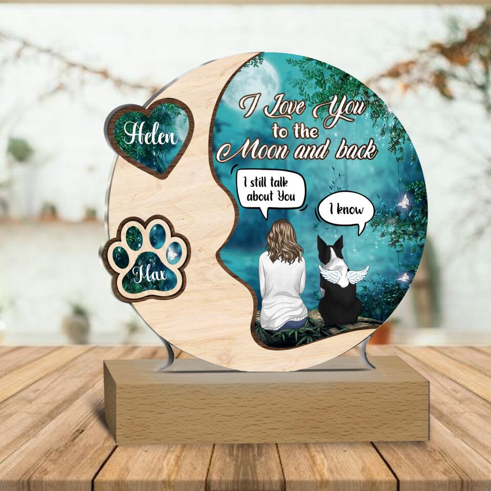 I Love You To The Moon And Back - Personalized Acrylic Night Light