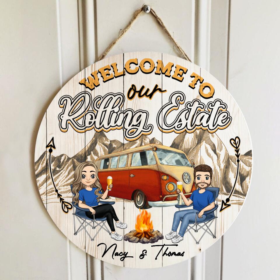 Welcome To Our Rolling Estate 2- Personalized Doorsign