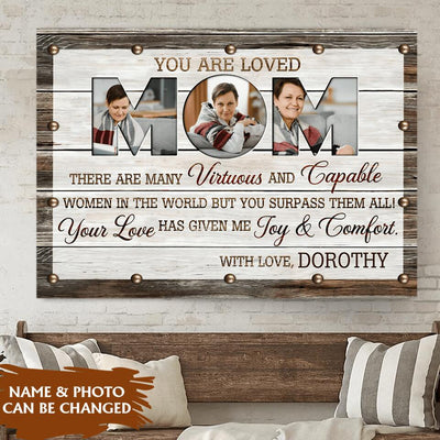 You Are Loved Mom - Personalized Canvas