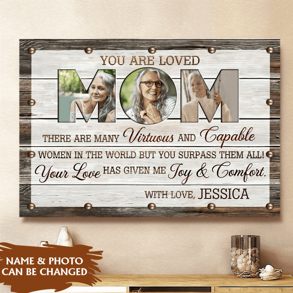 You Are Loved Mom - Personalized Canvas
