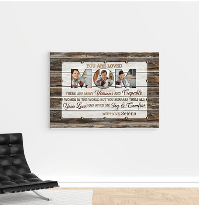 You Are Loved Mom - Personalized Canvas