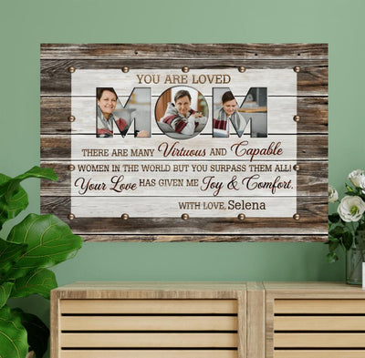 You Are Loved Mom - Personalized Canvas