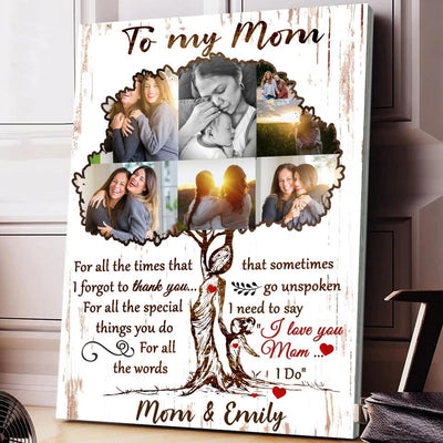 To My Mom - Personalized Canvas Wall Art