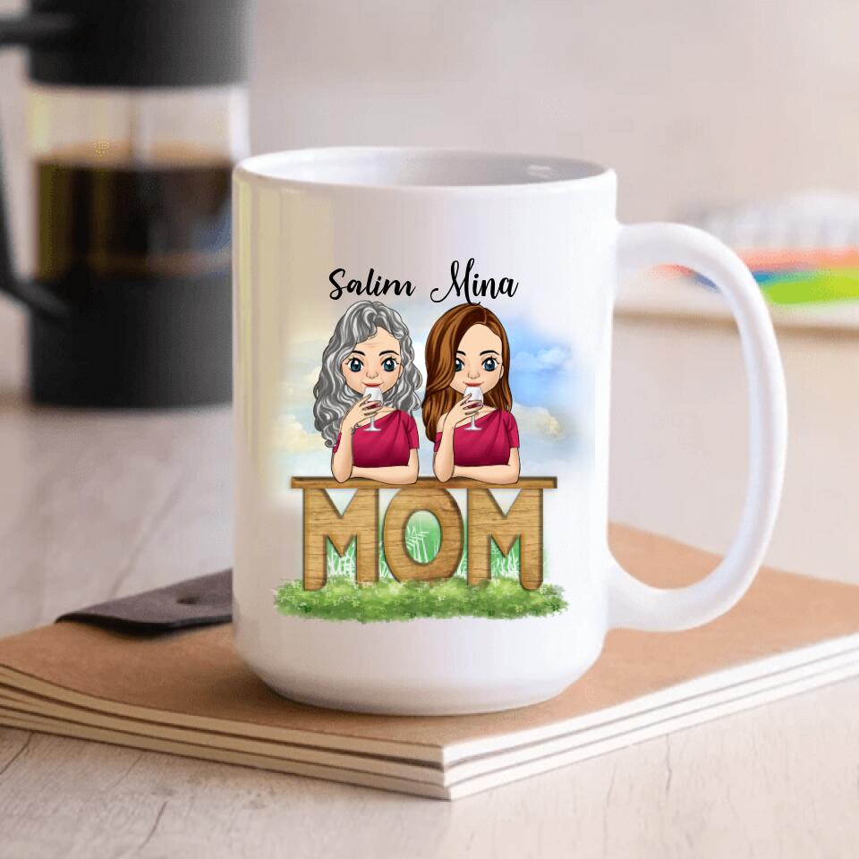 Dear Mom Thanks For Putting Up - Personalized Mug