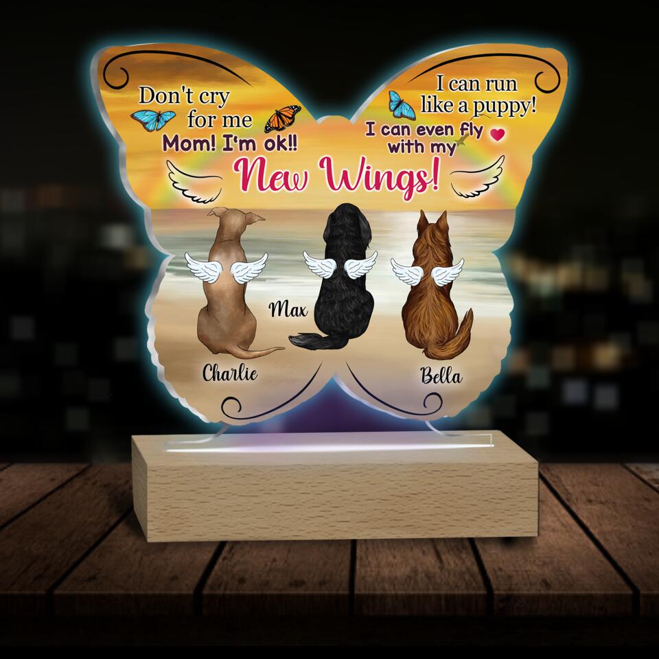 Don't Cry For Me Mom! I'm ok! - Personalized Acrylic Night Light