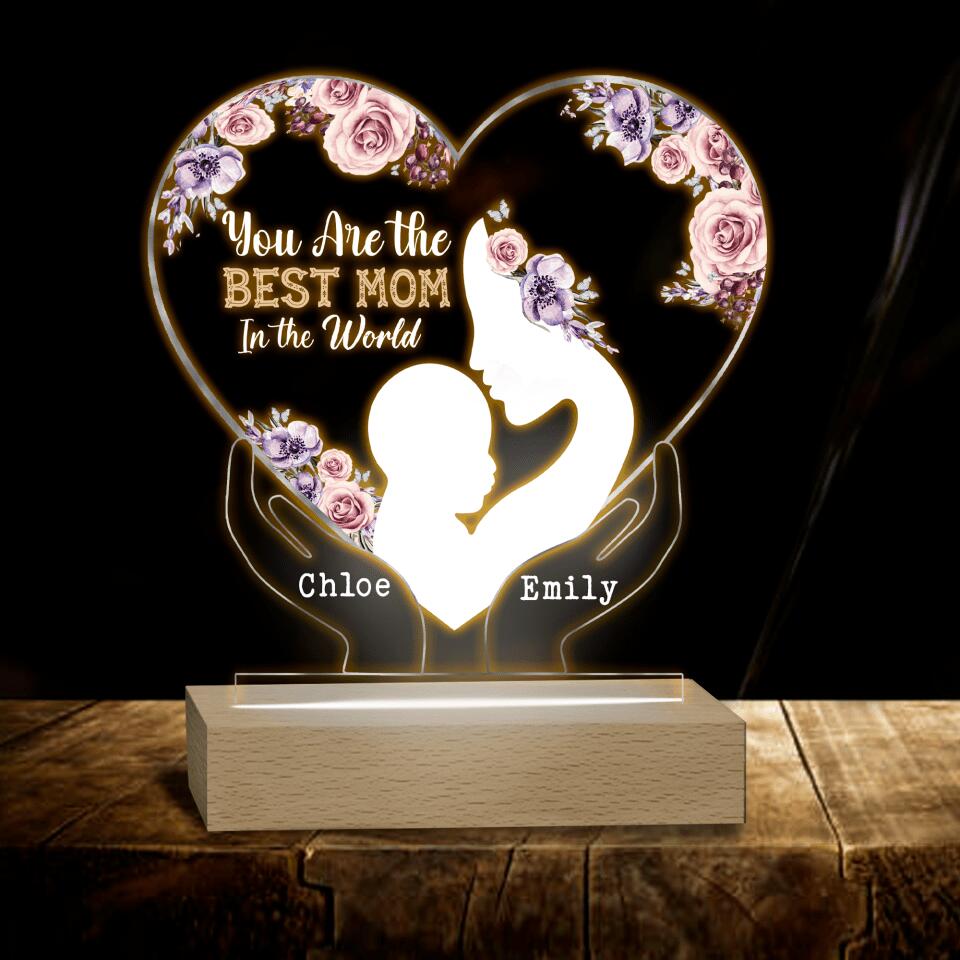 To The Best Mom In The World - Personalized Acrylic Lamp