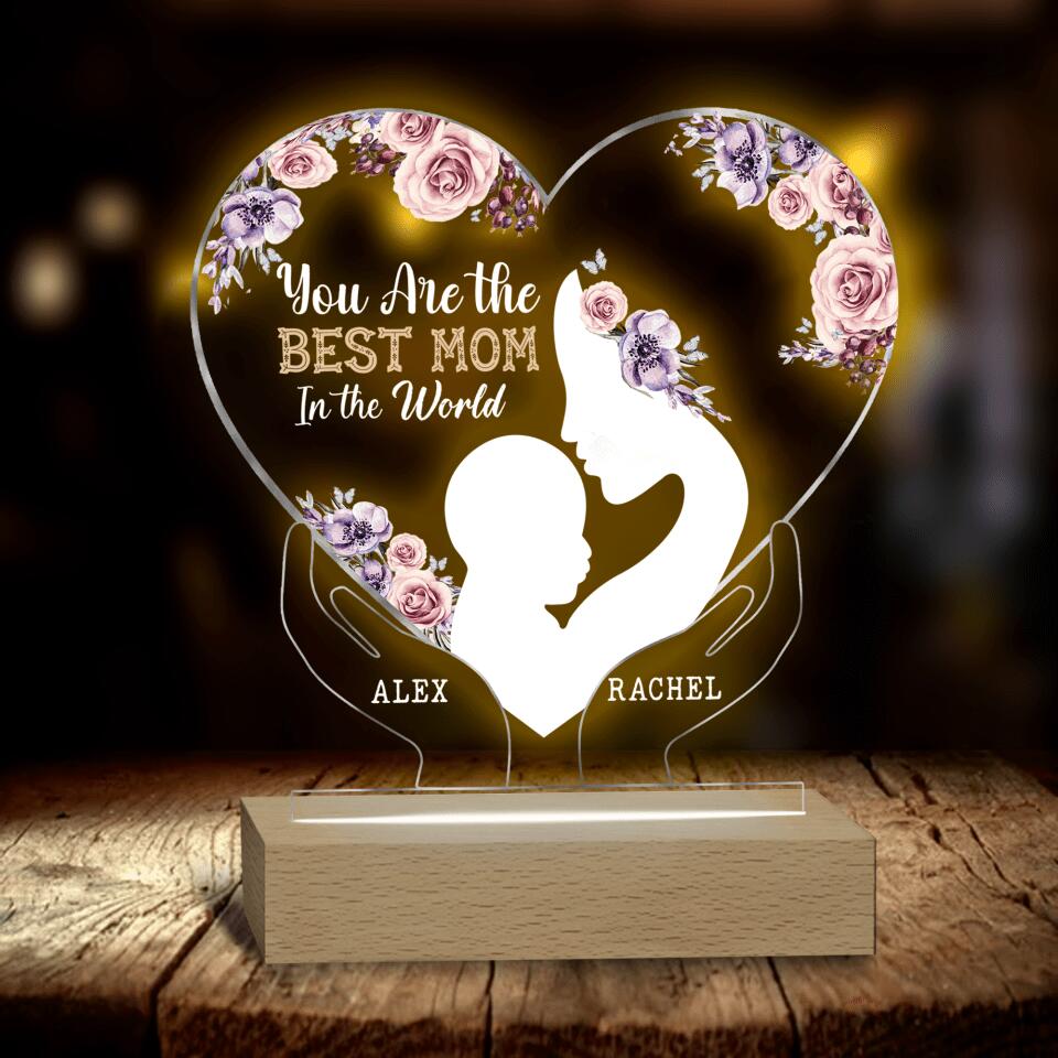 To The Best Mom In The World - Personalized Acrylic Lamp