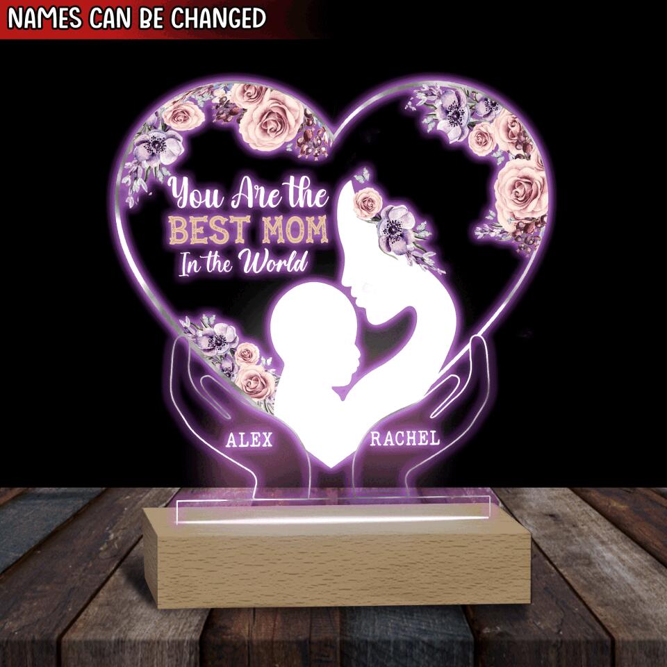 To The Best Mom In The World - Personalized Acrylic Lamp