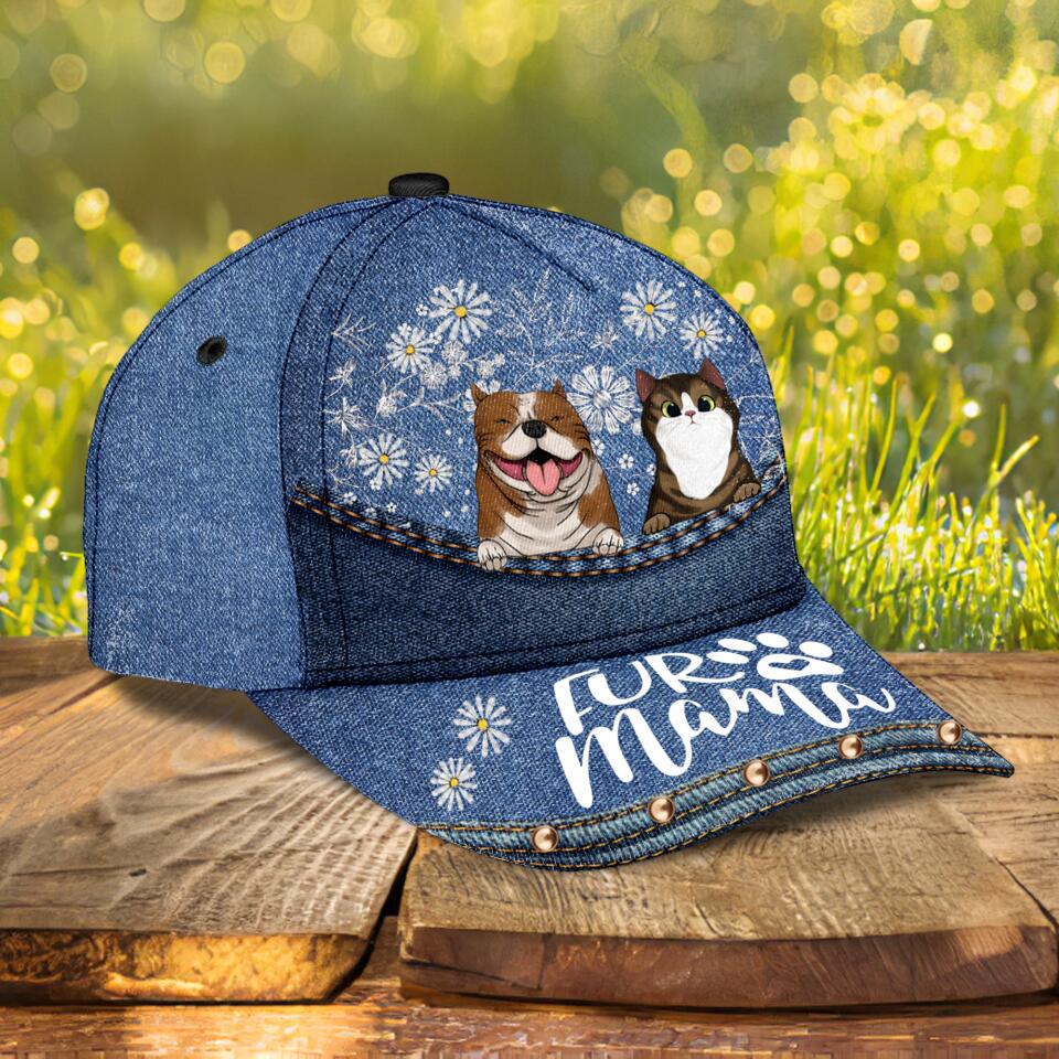 Fur Mama, Personalized Classic Cap, Gift For Pet Lovers