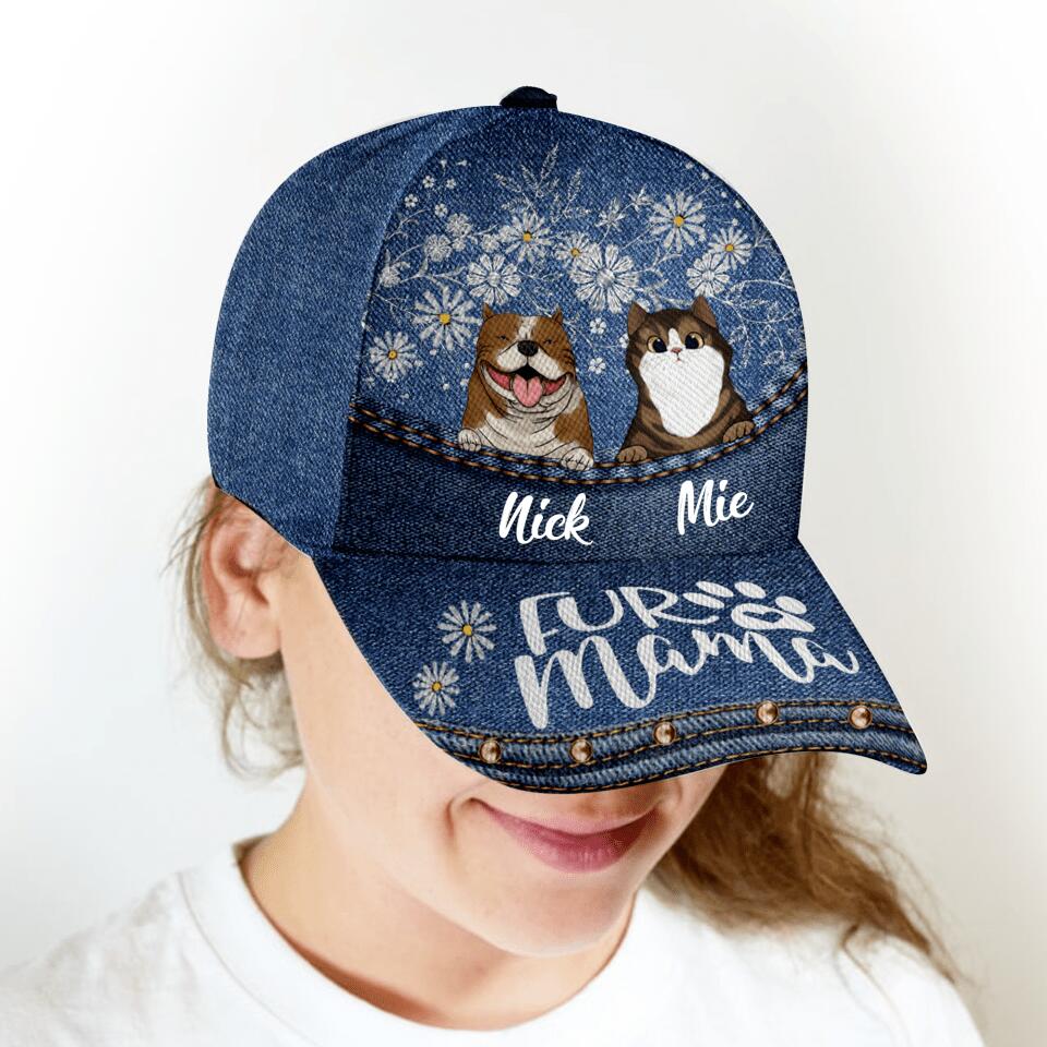 Fur Mama, Personalized Classic Cap, Gift For Pet Lovers