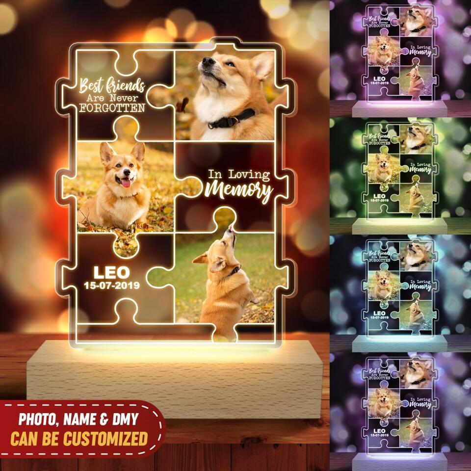 Best Friends Are Never Forgotten . In Loving Memory - Personalized Acrylic Lamp