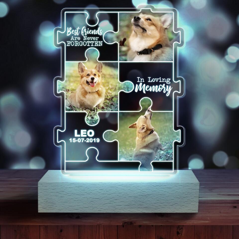 Best Friends Are Never Forgotten . In Loving Memory - Personalized Acrylic Lamp