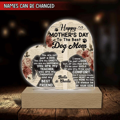 Happy Mother’s Day To The Best Dog Mom - Personalized Acrylic Lamp