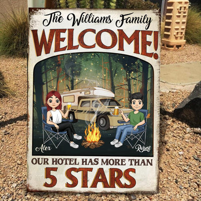 Welcome. Our Hotel Has More Than 5 Stars - Metal Sign