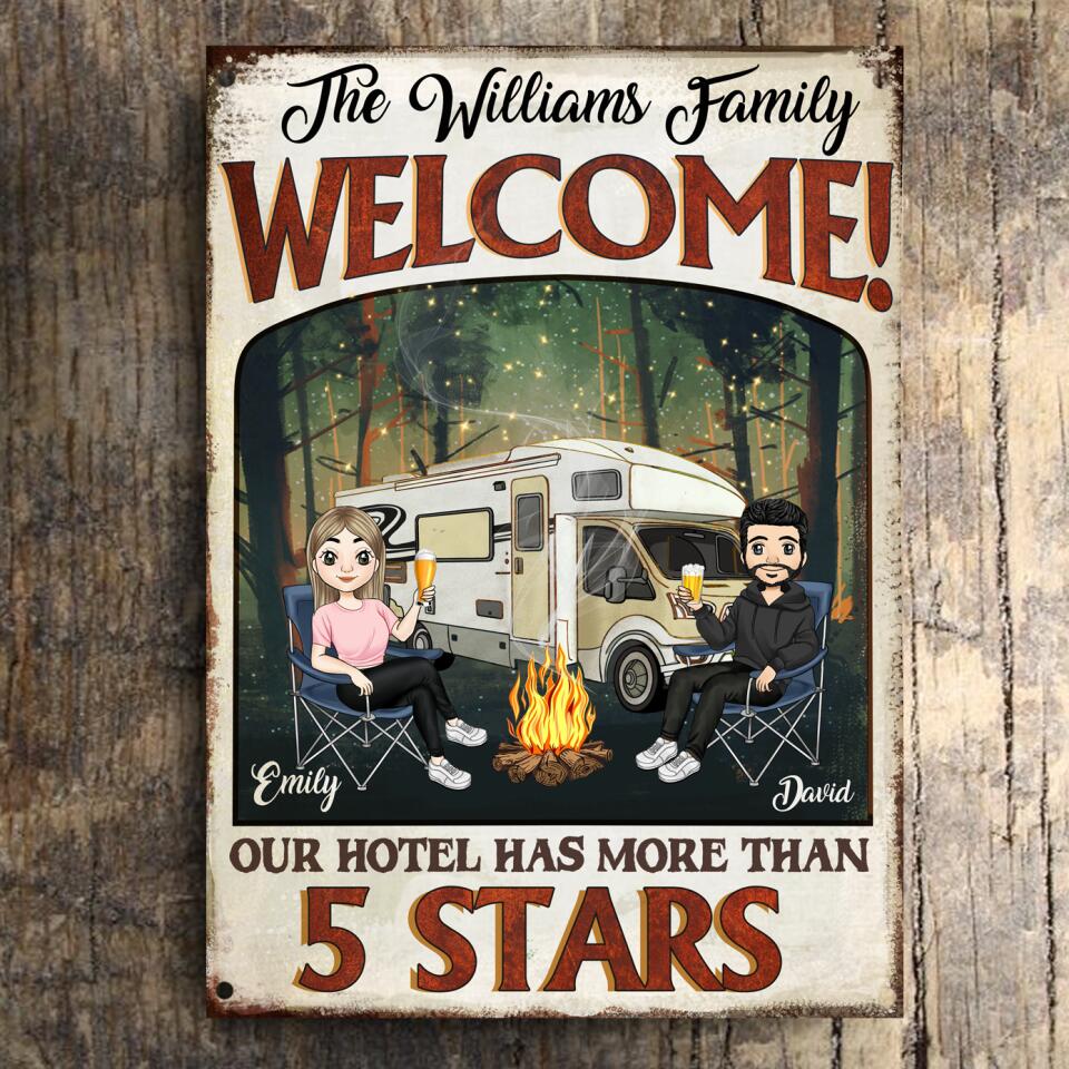 Welcome. Our Hotel Has More Than 5 Stars - Metal Sign
