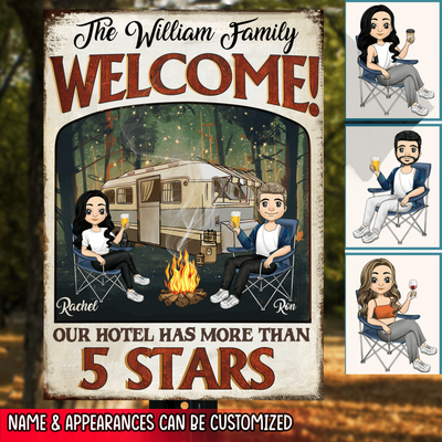 Welcome. Our Hotel Has More Than 5 Stars - Metal Sign
