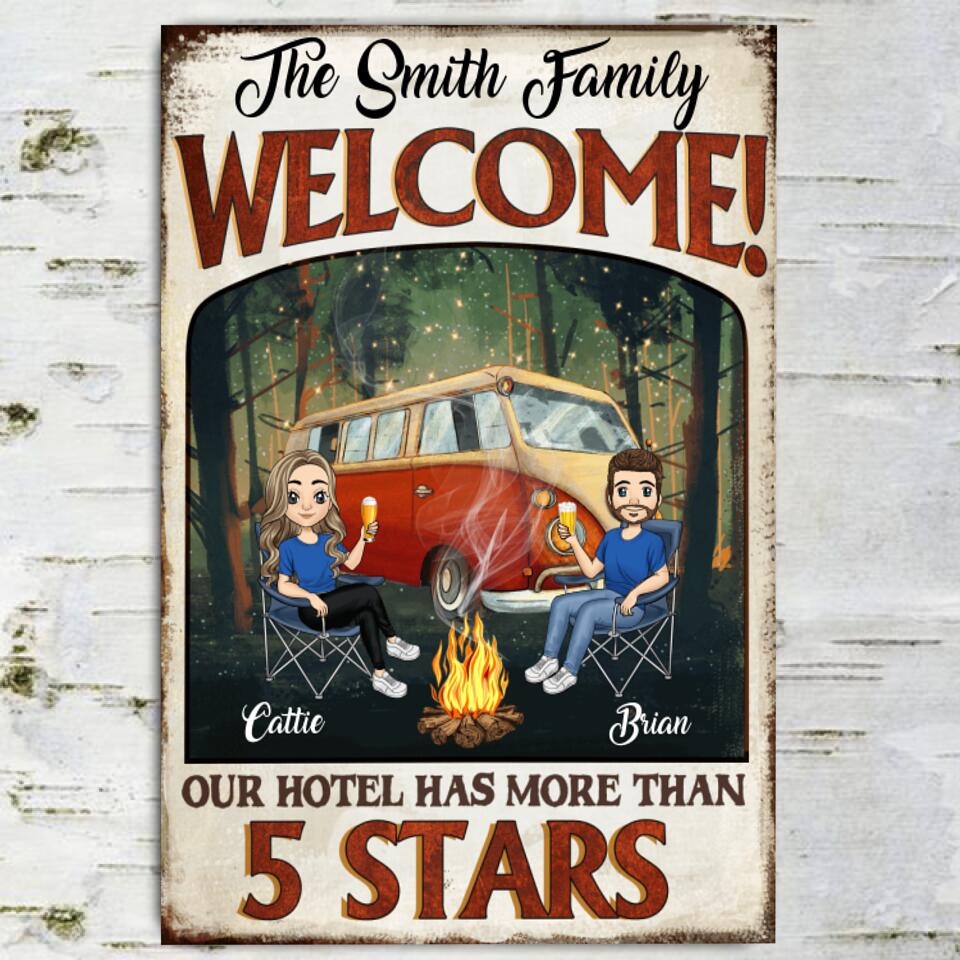 Welcome. Our Hotel Has More Than 5 Stars - Metal Sign