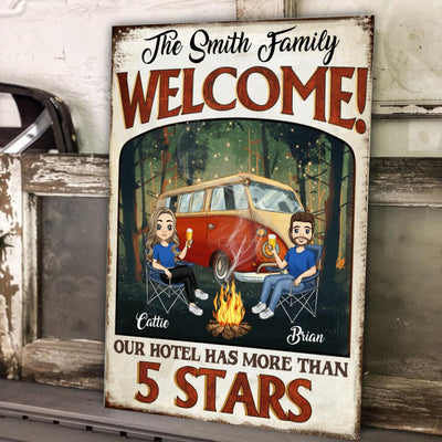 Welcome. Our Hotel Has More Than 5 Stars - Metal Sign