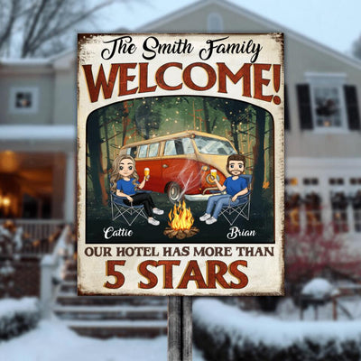 Welcome. Our Hotel Has More Than 5 Stars - Metal Sign