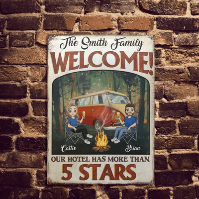 Welcome. Our Hotel Has More Than 5 Stars - Metal Sign