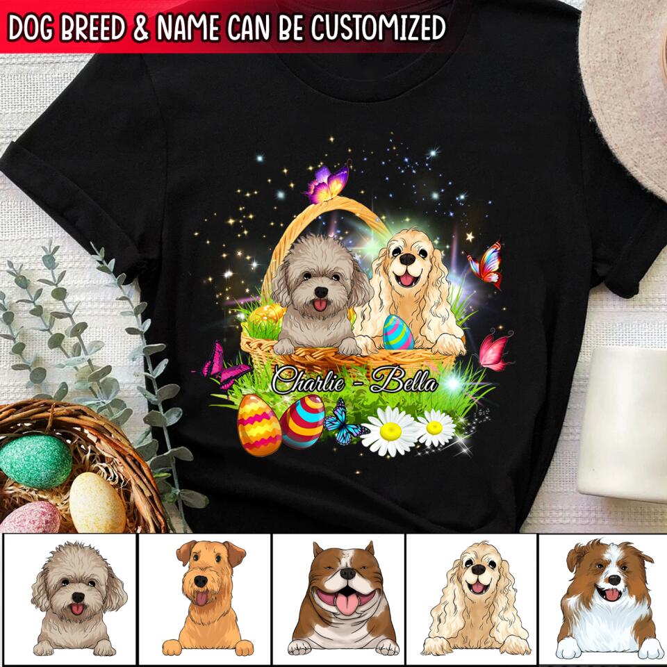 Happy Easter Day - Personalized T-shirt For Dog Lovers
