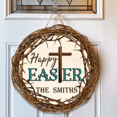 Happy Easter Day - Personalized Door Sign