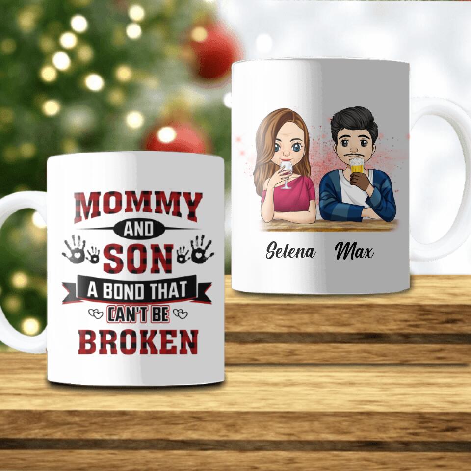 Mother And Son A Bond That Can't Be Broken - Personalized Mug