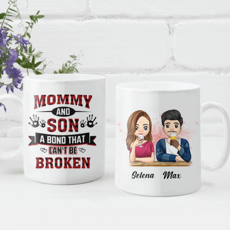 Mother And Son A Bond That Can't Be Broken - Personalized Mug