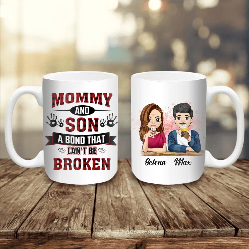 Mother And Son A Bond That Can't Be Broken - Personalized Mug