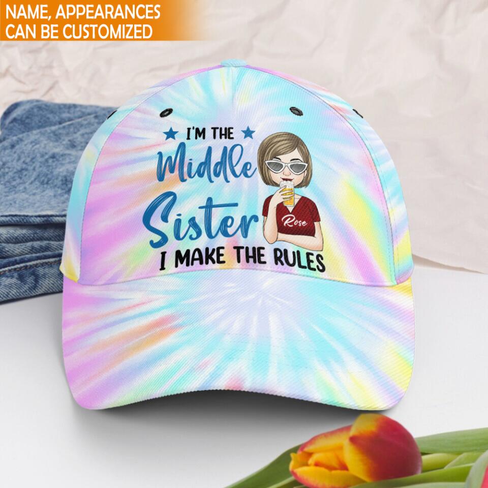 Sisters Are Rules - Personalized Tie Dye Classic Cap